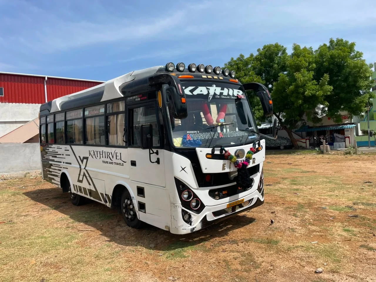 Kathir Tours and Travels tempo traveller ready for a group journey